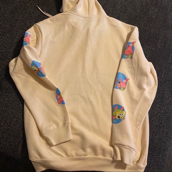 Spongebob Square pants NWT! tan hoodie - Picture 8 of 8